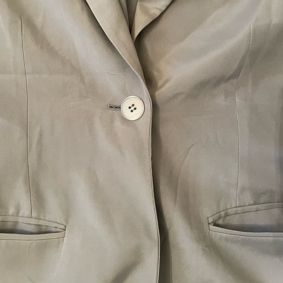 Josephine Chaus Collection Grey Suit Jacket Size 6 Shoulder Pads Button LIKE NEW - Picture 3 of 4